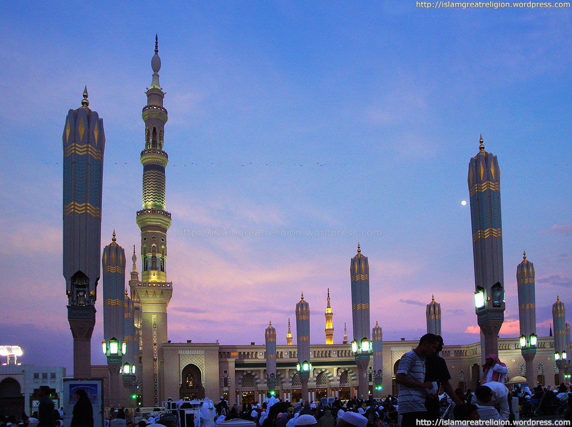 Beautiful Evening View of Masjid Nabawi  Top Beautiful Islamic 