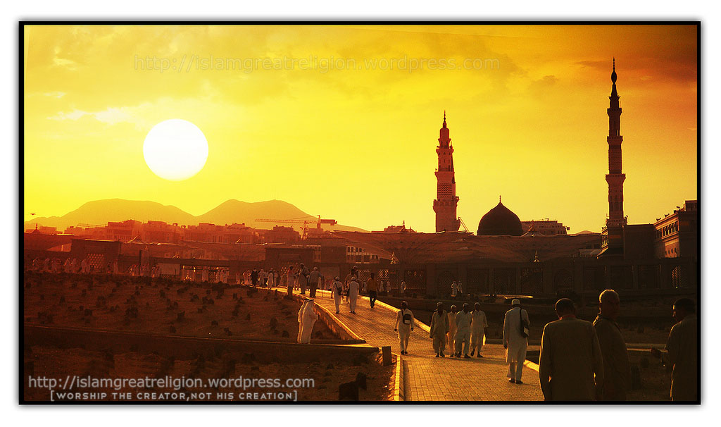 Masjid Nabawi Sun Set View Wallpaper  Top Beautiful Islamic 